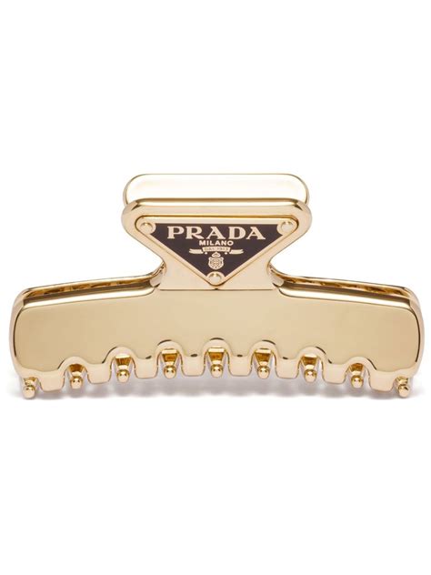 prada hair clips|prada triangle hair clip.